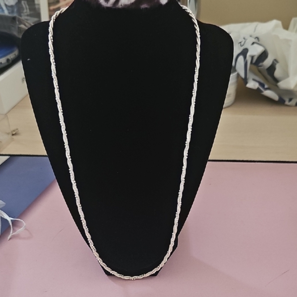 Napier Twisted Silver Necklace